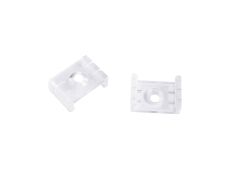 Tiras 21.3mm x 7.4mm Transparent PC Profile Fixing Clip With Hole (1pc) for M7392 / M7393 / M7394, 3yrs Warranty