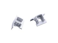 Tiras 17.3 x 15.3mm White Recessed Profile End Cap With Hole (1pc) for M7407, 3yrs Warranty