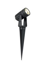 Centa Ground Spike 24V DC Spotlight, 3W LED, 3000K, c/w 1m 2 x 0.75mm² PVC Cable, Male Connection, IP65, Anthracite, 3yrs Warranty