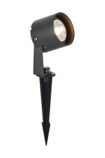 Centa 24V DC Spotlight, 2 in 1 Ground Spike/Fixed Base, 6W LED, 3000K, c/w 1m Cable, Male Connection, IP65, Anthracite, 3yrs Warranty