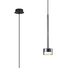 Tonic Pendant, 1 Light, With Replaceable 12W LEDs, 3000K, Bronze/Black/Bronze Glass