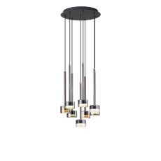 Tonic 41cm Round Dimmable Pendant, 8 Light, With Replaceable 12W LEDs, 3000K, Black/Chrome/Bronze/Copper
