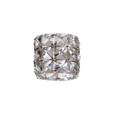 Acacia 7cm Cylinder Non-Electric Chrome / Square Clear Crystal Shade (F),
