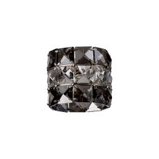Acacia 7cm Cylinder Non-Electric Chrome / Square Smoke/Clear Crystal Shade (F),
