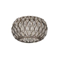Acacia 12cm Round Non-Electric Antique Brass / Clear Crystal Shade (S)