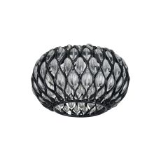 Acacia 12cm Round Non-Electric Black / Clear Crystal Shade (S)