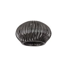 Fonte 10.6cm Elliptical Ribbed Smoke Glass Shade (D),