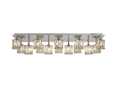 Acacia Rectangle 14 Light G9 Flush Light Polished Chrome / Clear Crystal Shade Item Weight: 18.1kg