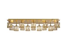Acacia Rectangle 14 Light G9 Flush Light French Gold / Clear Crystal Shade Item Weight: 18.1kg