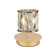 Acacia 1 Light G9 Small Touch Switch Crystal Table Lamp French Gold & Clear Crystal Shade