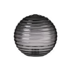 Notte 12cm Ribbed Round Glass Shade (B), Smoke