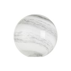 Notte 12cm Round Marble Effect Glass Shade (C), White / Grey