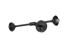 Notte Ceiling/Wall Light (FRAME ONLY) Linear, 2 Light G9, IP44, Satin Black