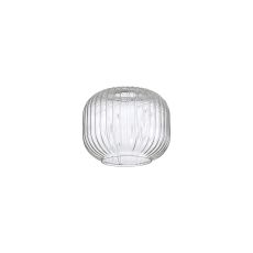 Urasawa 16x13cm Pumpkin Shaped Ribbed Glass (C), Clear