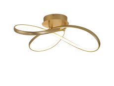 Lucia 60cm Triac Dimmable Looped Flush Ceiling, 1 x 32W LED, 3000K, 3100lm, Champagne Gold, 3yrs Warranty