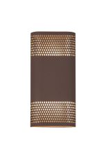 Goccia Wall Lamp With 125 x 260mm Mesh Oval Pattern Shade, 2 x 6.5W LED, 3000K, 900lm, IP65, Cacao, 3yrs Warranty