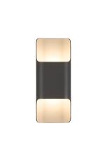 Goccia Wall Lamp With 125 x 305mm Even Open Curve Shade, 2 x 6.5W LED, 3000K, 900lm, IP65, Anthracite, 3yrs Warranty