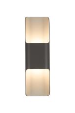 Goccia Wall Lamp With 125 x 403mm Even Open Curve Shade, 2 x 6.5W LED, 3000K, 900lm, IP65, Anthracite, 3yrs Warranty