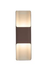 Goccia Wall Lamp With 125 x 403mm Even Open Curve Shade, 2 x 6.5W LED, 3000K, 900lm, IP65, Cacao, 3yrs Warranty