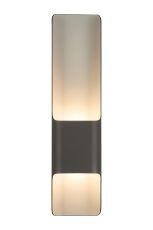 Goccia Wall Lamp With 125 x 508mm Offset Open Curve Shade, 2 x 6.5W LED, 3000K, 900lm, IP65, Anthracite, 3yrs Warranty