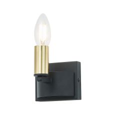 Stella Wall Lamp, 1 Light E14, Satin Black/Satin Gold