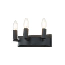 Stella Wall Lamp, 3 Light E14, Satin Black