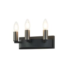Stella Wall Lamp, 3 Light E14, Satin Black/Gun Metal