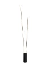 Vertical 2 Light Floor Lamp, 44W LED, 3000K, 2600lm, Dimmable, Black, 3yrs Warranty