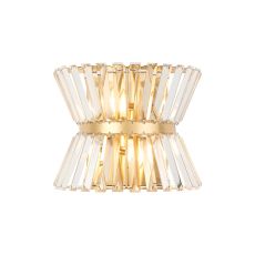 Vienna Wall Light, 2 x E14, Brass/Clear