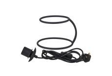 Velluto DIY Table Lamp Without Shade, 1 Light E27, Black