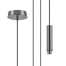 Wick 5m Single Pendant (FRAME ONLY), 1 x G9, Black Chrome