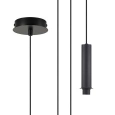 Wick 5m Single Pendant (FRAME ONLY), 1 x G9, Satin Black