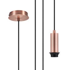 Wick 10cm Body, 5m Single Pendant (FRAME ONLY), 1 x E27, Antique Copper