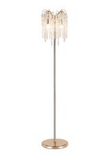 Wisteria Floor Lamp, 4 Light E14, French Gold / Crystal Item Weight: 15.38kg