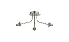 Templo 40cm Semi Flush Light (FRAME ONLY), 3 Light G9, Satin Nickel