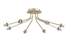 Templo 65cm Semi Flush Light (FRAME ONLY), 8 Light G9, Light Painted Beige
