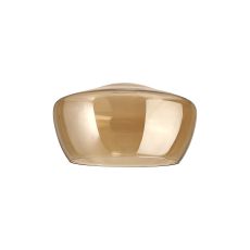 Zenth 30x16.5cm Amber Plated Trapezium Glass (E), Shade