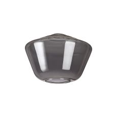 Zenth 30x21.5cm Smoke Plated Hexagonal Glass (G), Shade