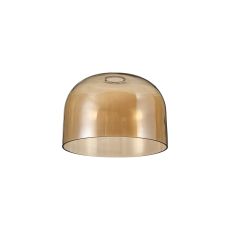 Zenth 24x17cm Amber Plated Cloche Glass (K), Shade