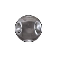 Zenth 25x23.5cm Smoke Plated Round Dimple Glass (L), Shade