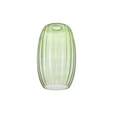 Zenth 18x29cm Green Ribbed Tubular Glass (O), Shade