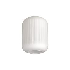 Zenth 20x25.5cm Opal Ribbed Cylinder Glass (P), Shade