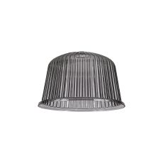 Zenth 28x17.5cm Smoke Ribbed Dome Glass (Q), Shade