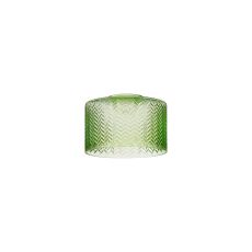 Zenth 17x11cm Green Chevron Pattern Drum Glass (S), Shade