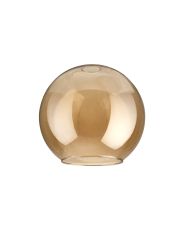Zenth 20x18cm Open Mouth Round Amber Plated Globe Glass (U), Shade