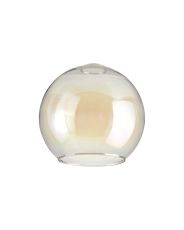 Zenth 20x18cm Open Mouth Round Iridescent Globe Glass (U), Shade