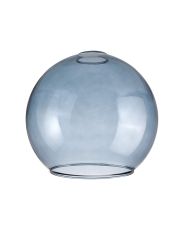 Zenth 25x22.5cm Open Mouth Round Blue Globe Glass (U), Shade