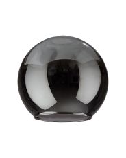 Zenth 25x22.5cm Open Mouth Round Chrome Plated Globe Glass (U), Shade
