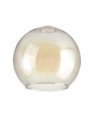 Zenth 25x22.5cm Open Mouth Round Iridescent Globe Glass (U), Shade