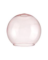 Zenth 25x22.5cm Open Mouth Round Pink Globe Glass (U), Shade